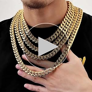 【60cm】【50cm】【10mm】【18K刻印あり】【Miami Cuban】 60cm】【50cm】【10mm】【18K刻印あり】【Miami Cuban】
